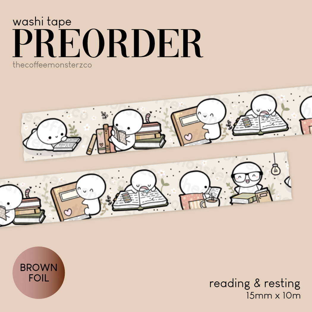 TCMC: "Reading & Resting" Washi Tape