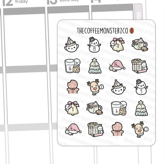 TCMC: "Christmas Doodle Countdowns" Sticker Sheet