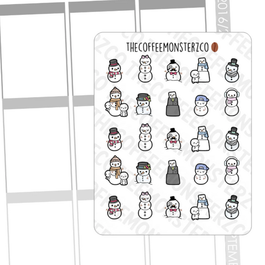 TCMC: "Funky Snowman Doodles" Sticker Sheet