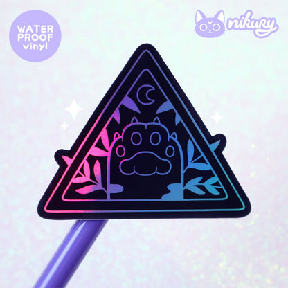 Nikury: "Witchy Cat Paw" Holographic Vinyl Sticker