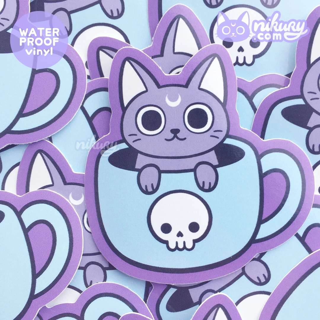 Nikury: "Tea Mug Cat" vinyylitarra (eri värejä)