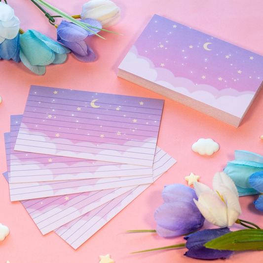Unicorn Eclipse: "Starry Clouds " Note Cards