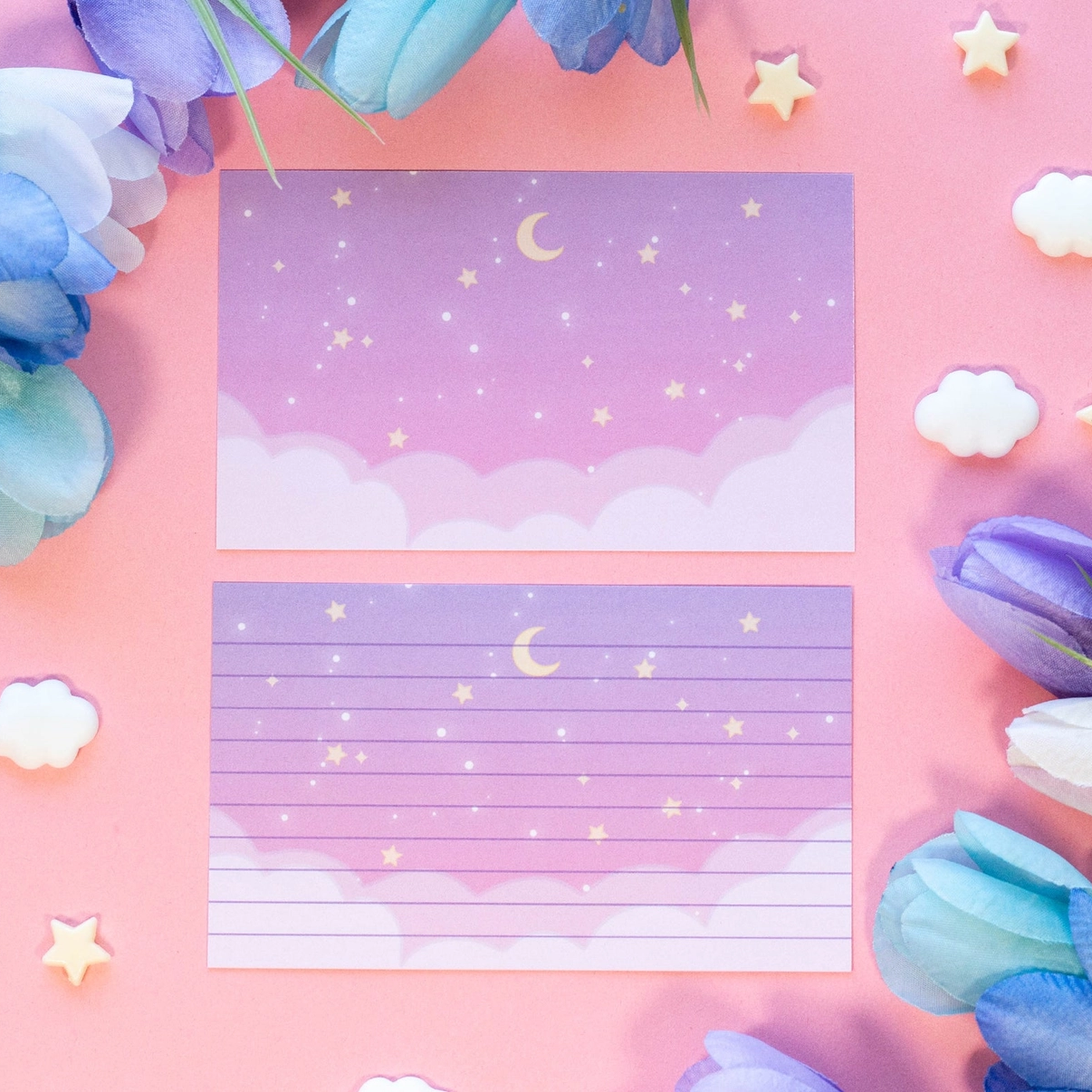 Unicorn Eclipse: "Starry Clouds " Note Cards
