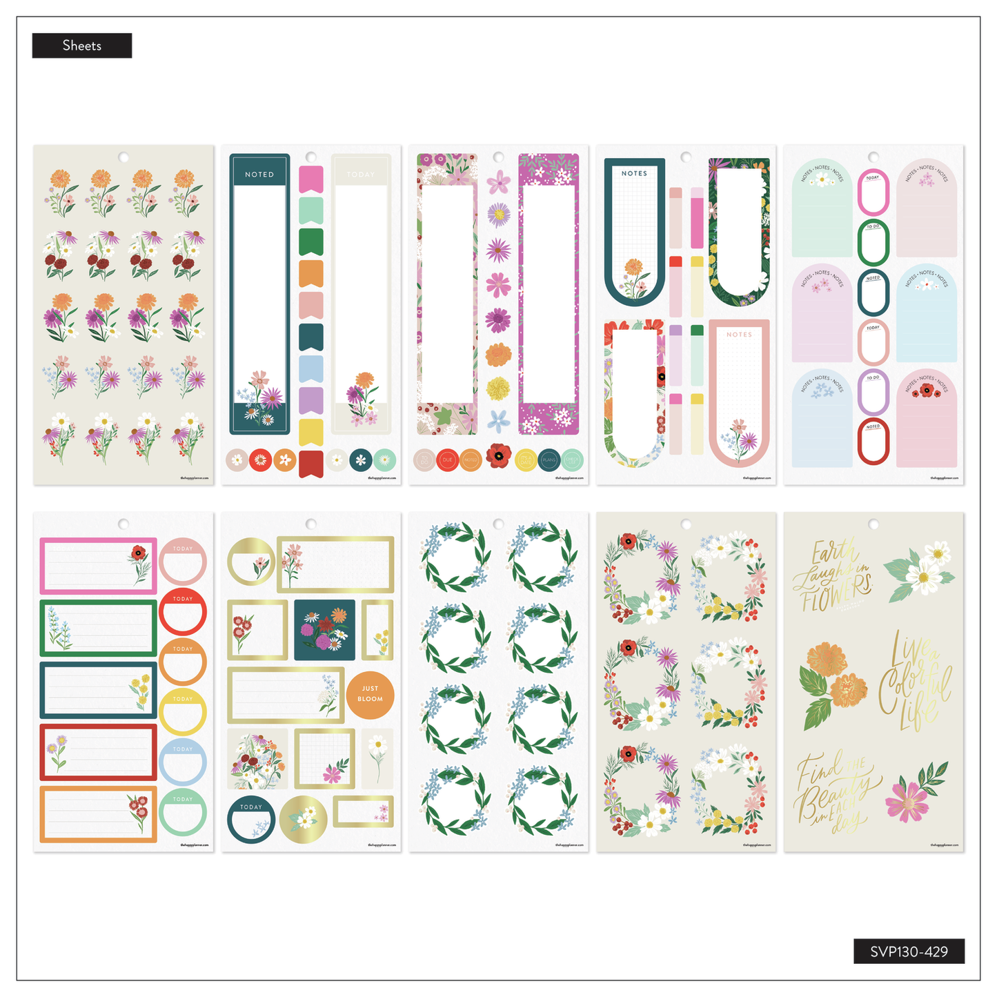 HP: "BLOOMING BOUQUET" CLASSIC 30 SHEET STICKER BOOK