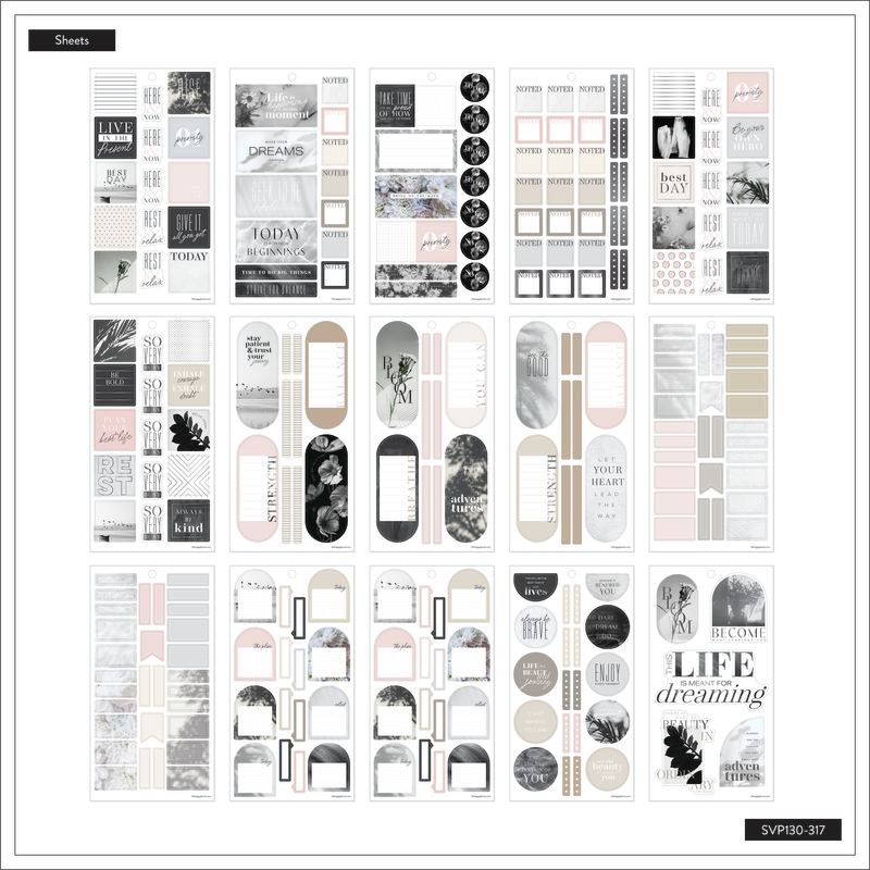 HP: INK & ARBOR CLASSIC 30 SHEET STICKER PACK