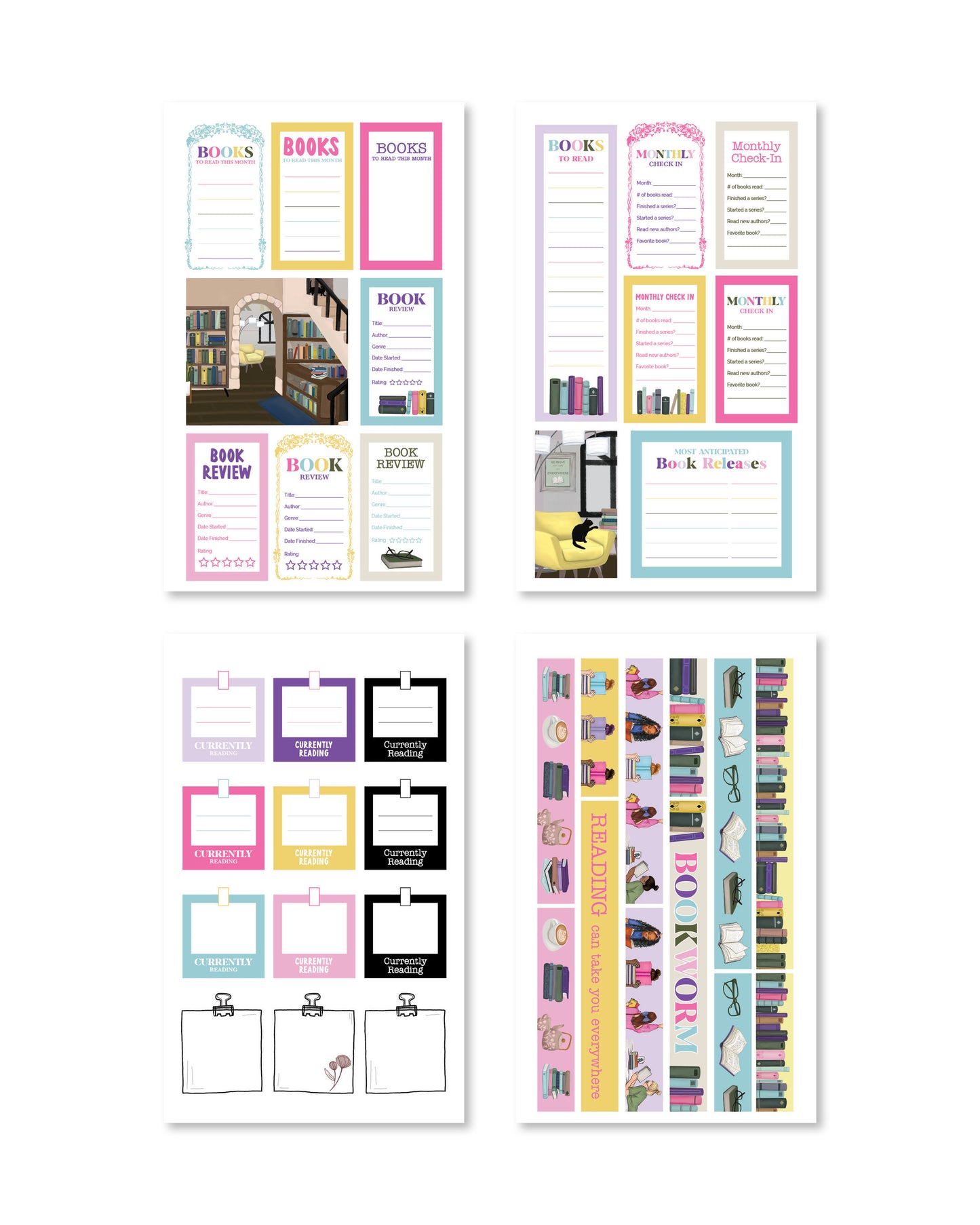 Rongrong: "BOOK WORM" Planner Sticker Book