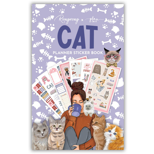 Rongrong: "CAT PLANNER STICKER BOOK" tarrakirja